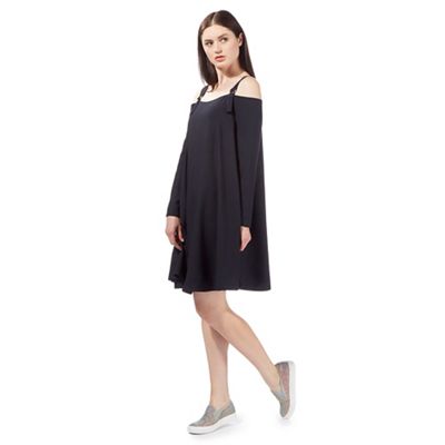 Preen/EDITION Navy 'Hermione' cold shoulder dress